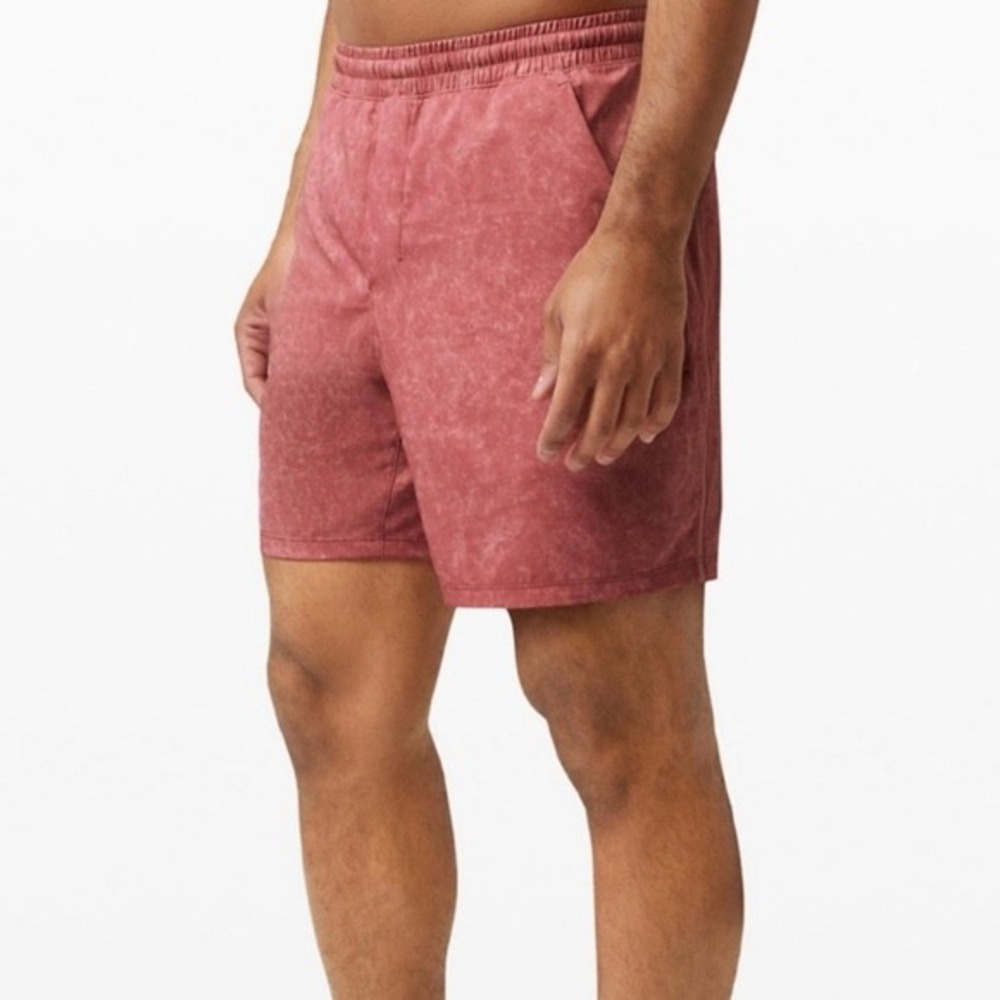 Lululemon Pace Breaker Short 9" Brief Liner, Red Tie Dye, Size Medium